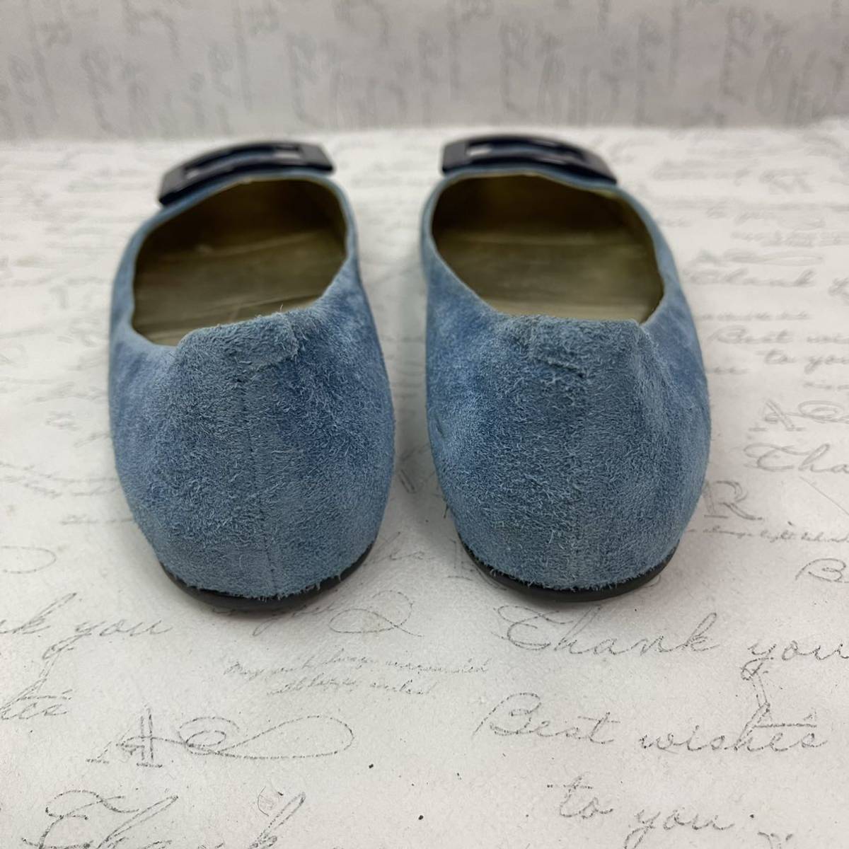 38 Roger Vivier ロジェ ヴィヴィエ フラット パンプス スエード