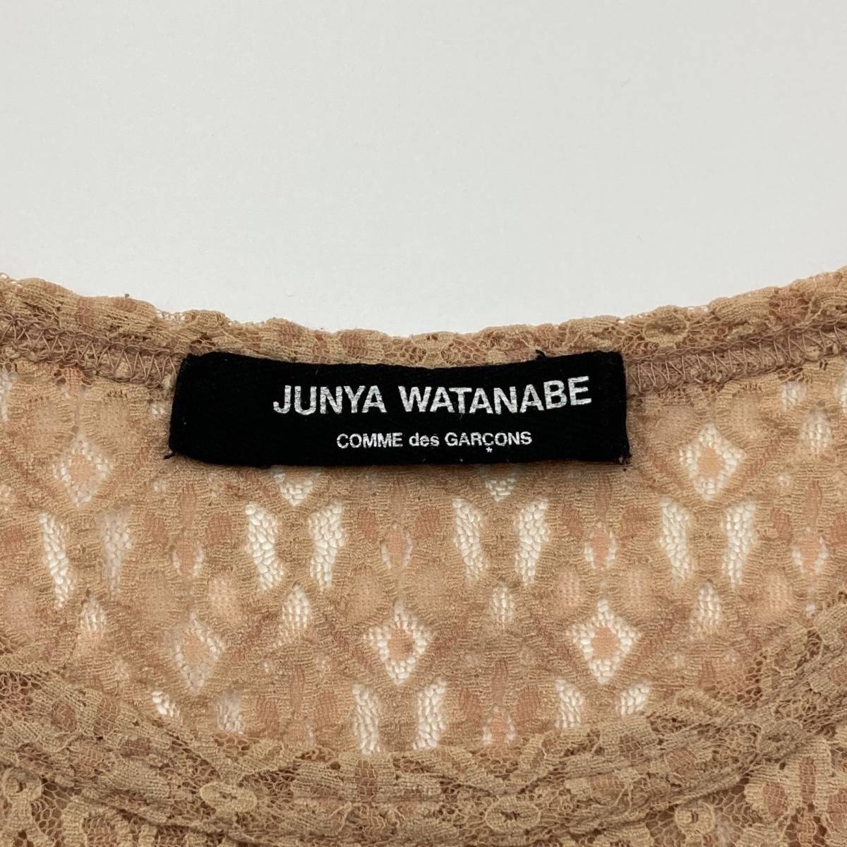 AD1997 JUNYA WATANABE コムデギャルソン vintage ドッキング 半袖 カットソー レース ニット ジュンヤワタナベ 90s archive 2060435_画像4