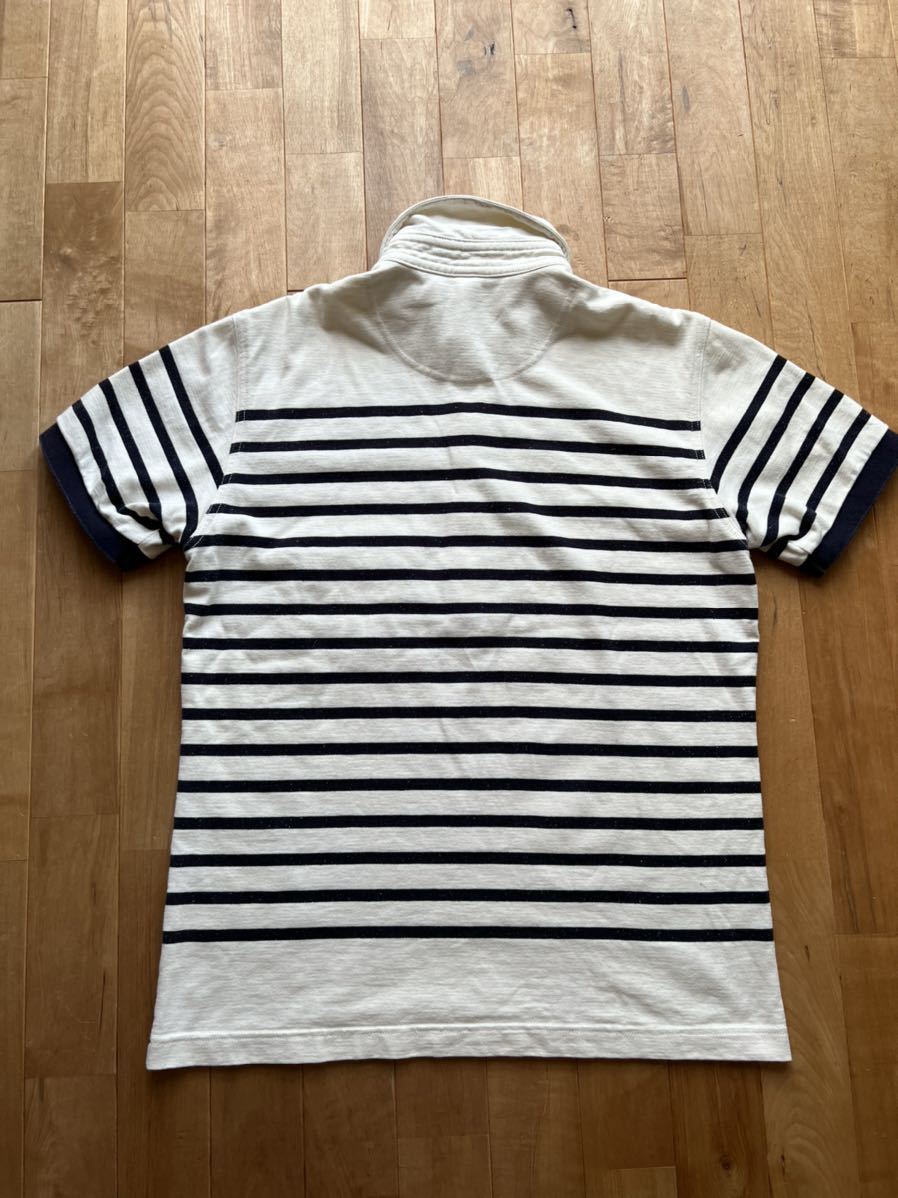NIGEL CABOURN ナイジェルケーボン マリンボーダー 半袖ジップ NIGEL CABOURN ナイジェルケーボン マリンボーダー 半袖ジップ