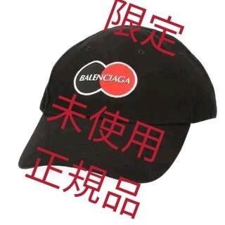 【定価８万】BALENCIAGA UNIFORM ロゴ　ユニホーム　正規　未使用　黒　バレンシアガ　帽子　ブラック　キャップ　L