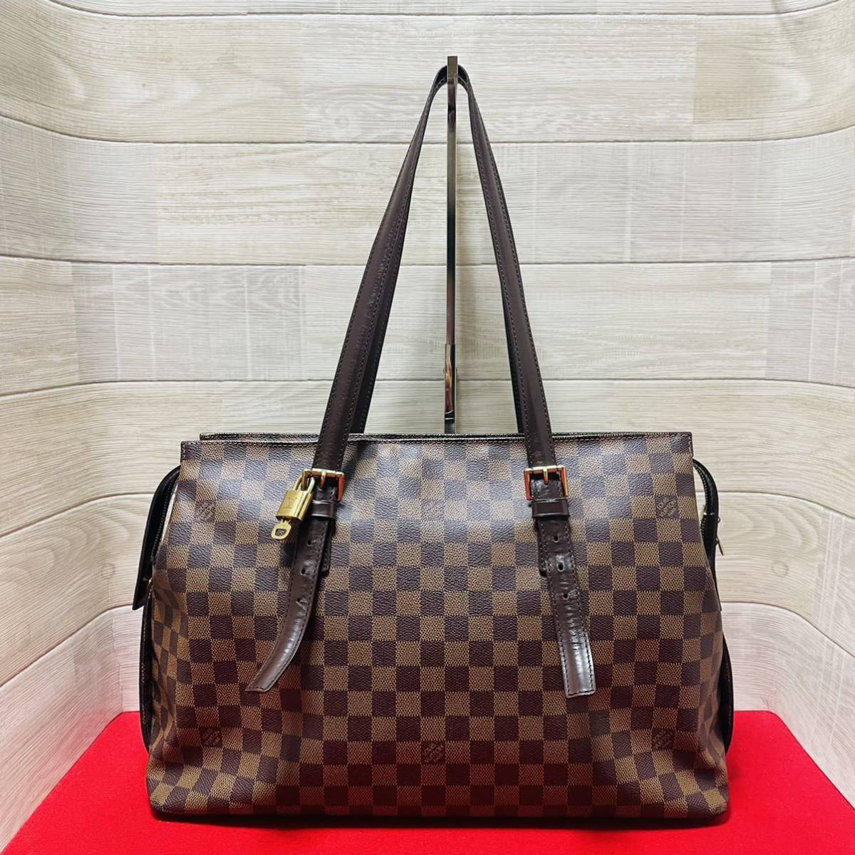 LOUIS VUITTON トートバック ハンドバッグ ダミエ エベヌ チェルシー