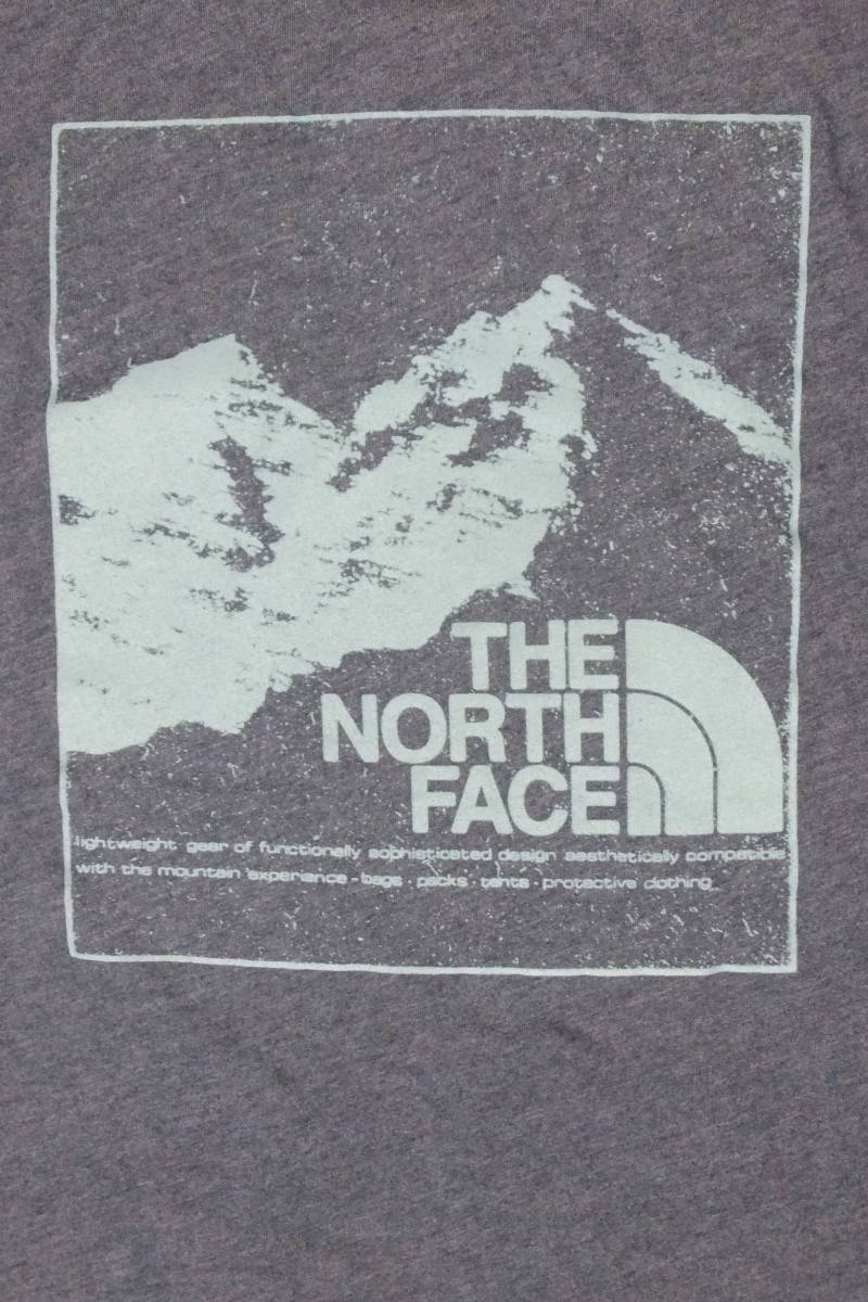 新品 【ノースフェイス 丸首 半袖 Tシャツ M　ネイビー 】　Lサイズの方も着用可能　淡い紺色　THE NORTH FACE　柔らかく伸びる生地_バックプリント