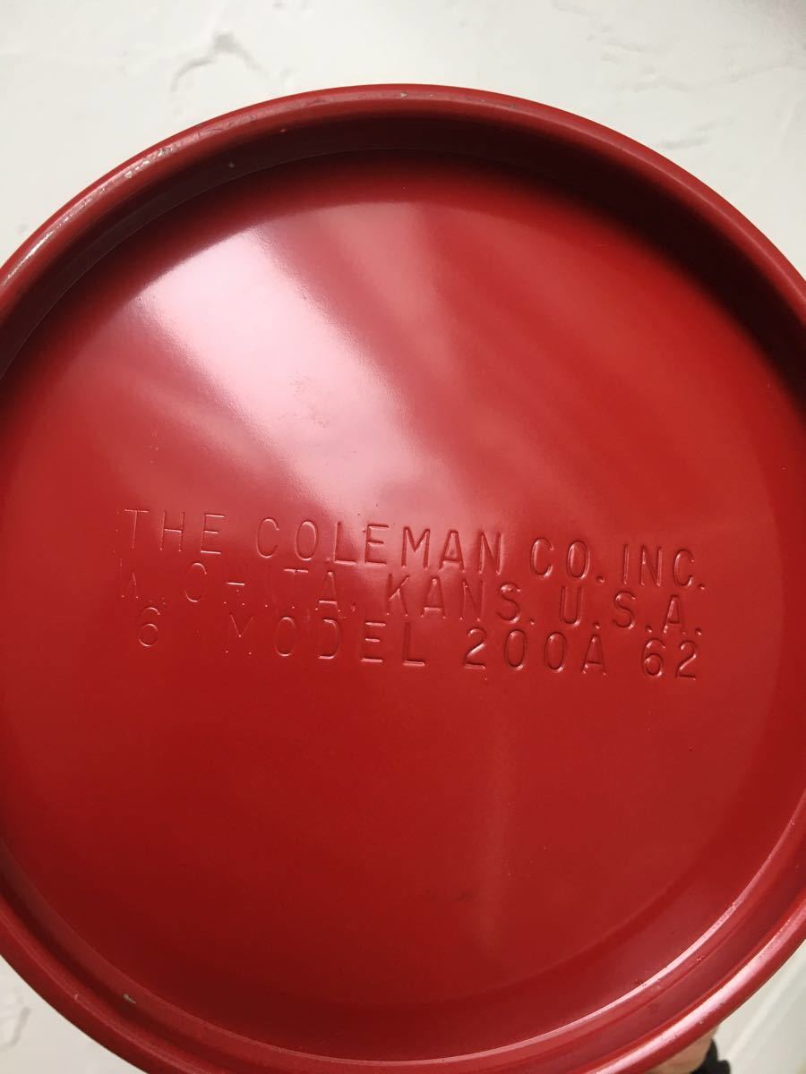 希少】Coleman 200A レッドボーダー_マルーンレッド 1962年6月 希少】Coleman 200A レッドボーダー_マルーンレッド 1962年6月