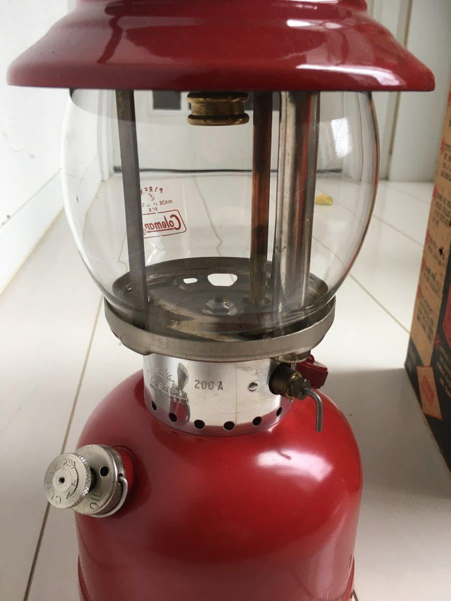 美品】Coleman 200A レッドボーダー_マルーンレッド 1962年6月