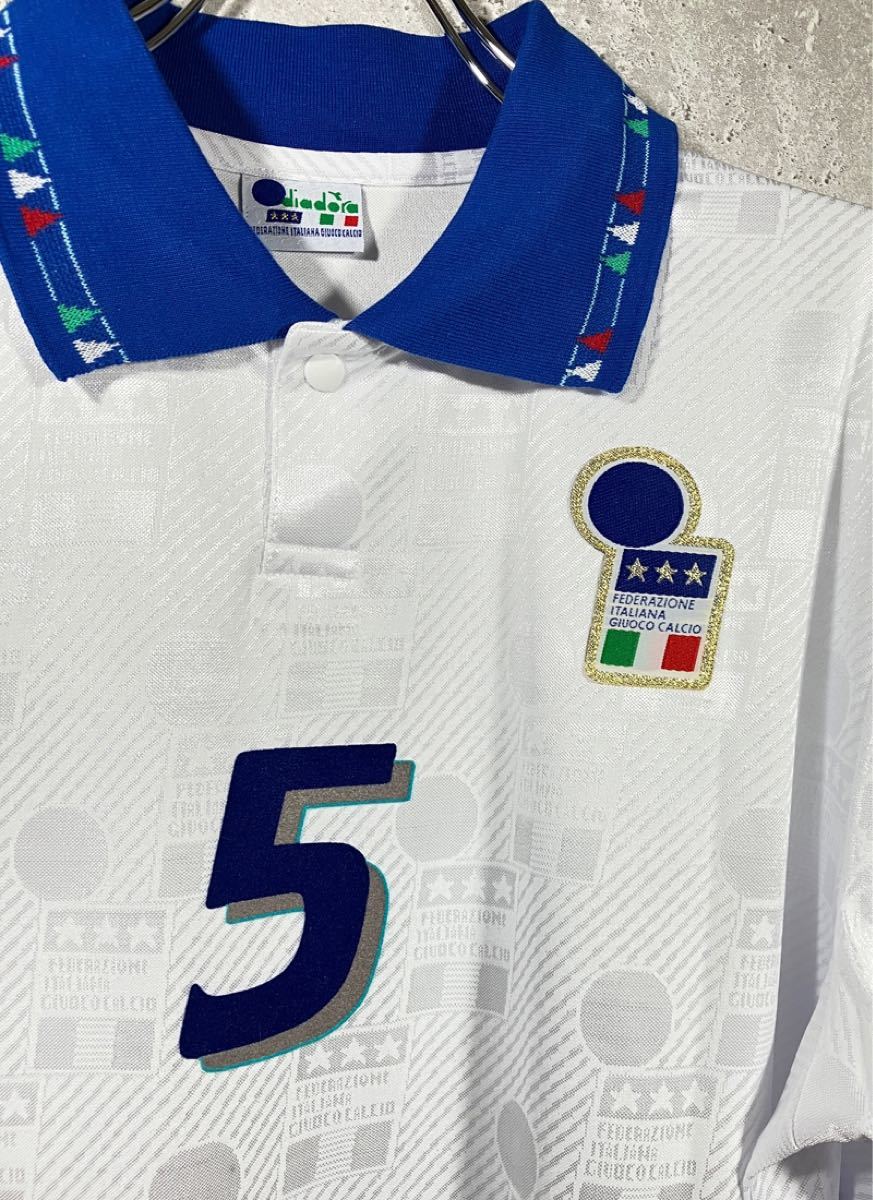 新品未使用】イタリア代表 W杯 マルディーニ アウェイ 半袖 新品未使用】イタリア代表 W杯 マルディーニ アウェイ 半袖