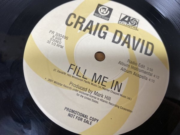 NO 5-2045 ◆ 12インチ ◆ Craig David ◆ Fill Me In_画像2