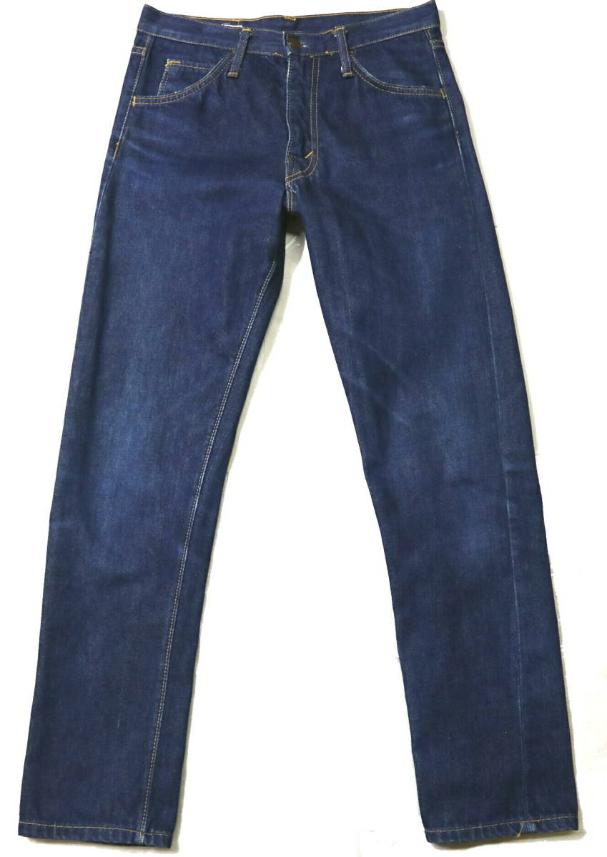  местного производства Vintage!*70*s BIG-JOHN Big John американский производство Denim распорка Denim джинсы *W72 см до, длина ног 73.5 см 