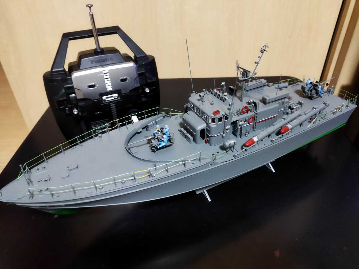 タミヤ1/72 全長50㎝ 海上自衛隊魚雷艇PT-15 ラジコン化済みプロポ付き