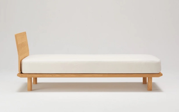 廃番品 MUJI 無印良品/オーク材/ヘッドボード付き/セミシングル