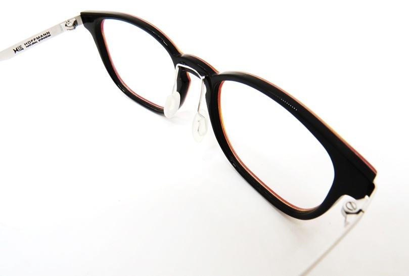 新品 /美品【HOFFMANN ホフマン 】　高級メガネフレーム T8001-1194SM ドイツ製 ハンドメイド 高級メガネフレーム サーモンピンク 眼鏡_画像5
