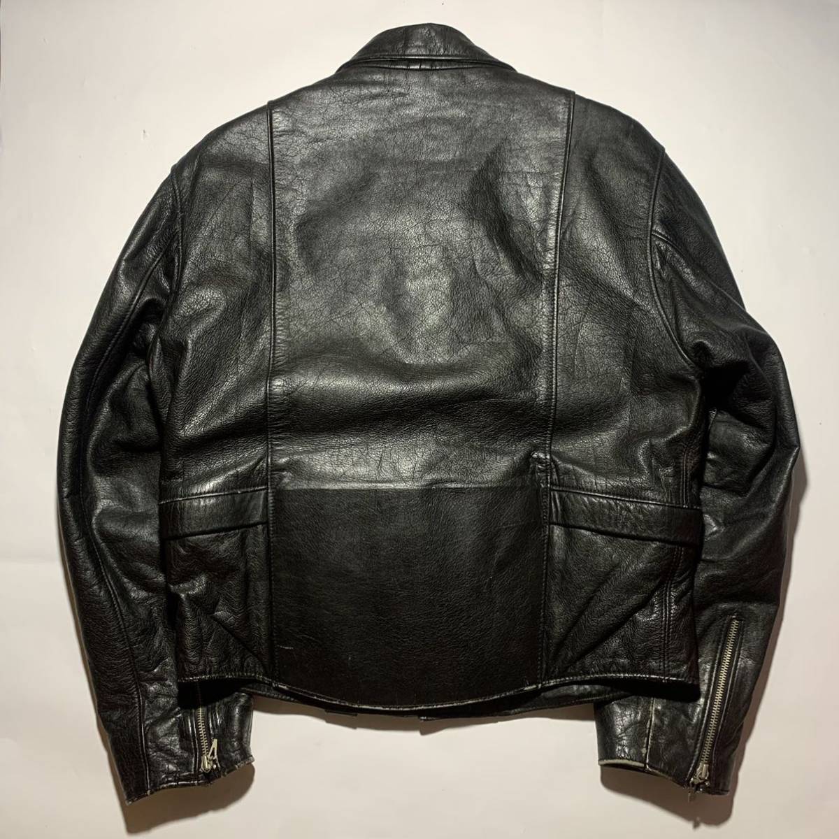 希少　90s Armand basi Barcelona アルマンドバシ　レザー　ライダース　leather riders アーカイブ　archive 90年代　rare 革ジャン _画像5