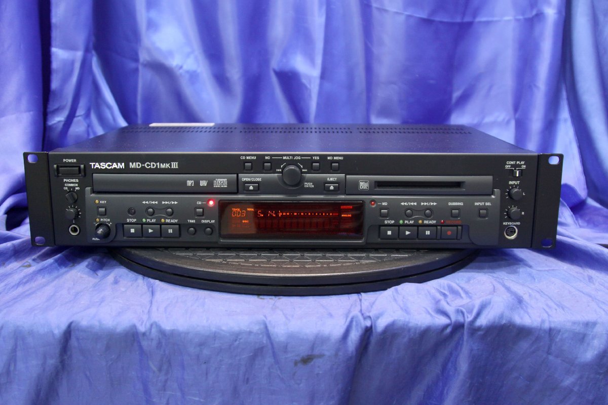 TASCAM/タスカム 2Uサイズ CDプレーヤー/MDレコーダー ☆MD-CD1MKⅢ