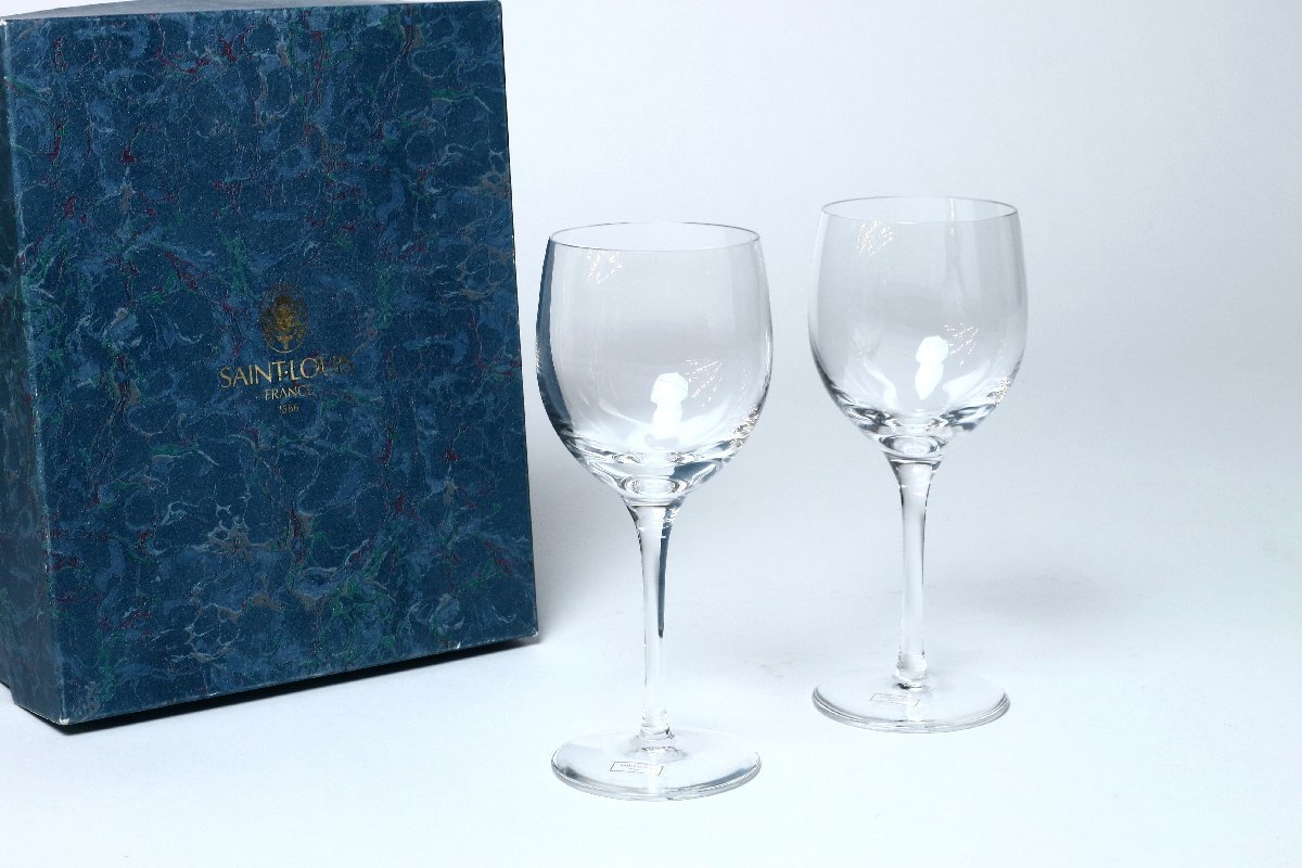 サンルイ ワイングラス 2客 17cm ペア 箱付き / SAINT LOUIS クリスタルガラス