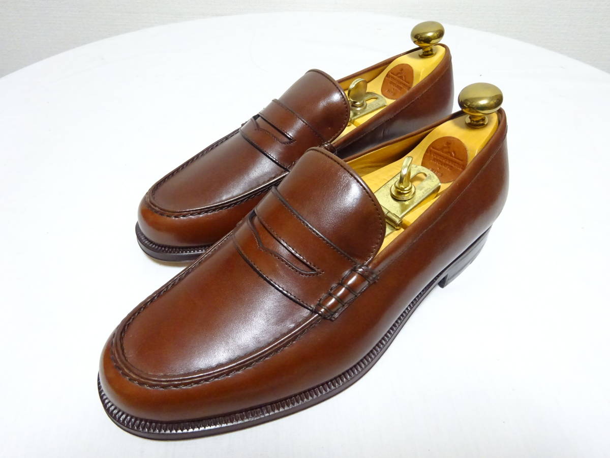 TANINO CRICSItanino Chris chi-U chip Be flow rupe knee Loafer men's 5.5 24cm rank Italy made unused goods storage goods 