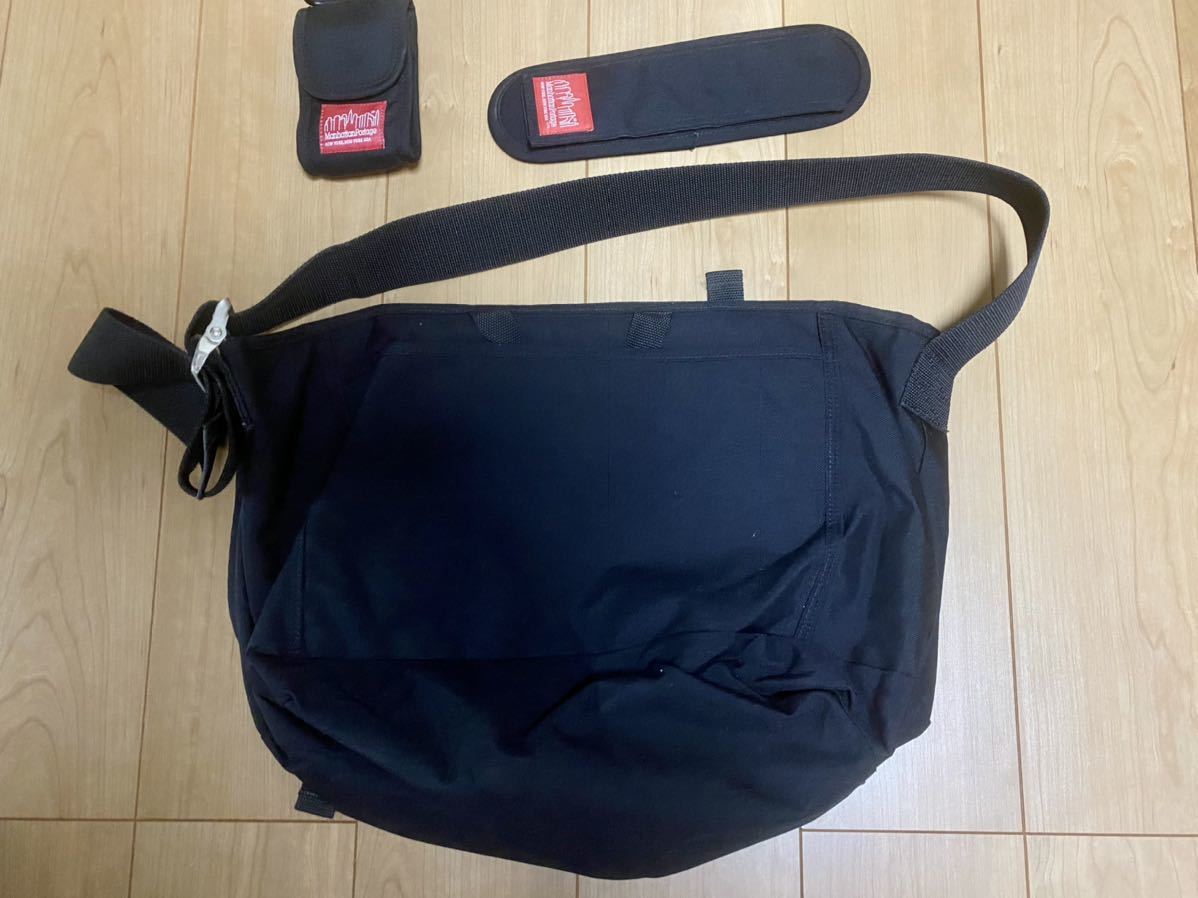 Manhattan Portage Bike Messenger Bag Manhattan Poe te-ji messenger bag black shoulder pad Mini pouch 