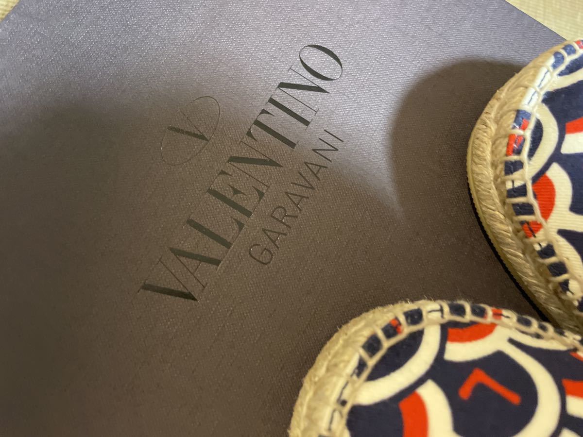 本物新品ヴァレンティノ ガラヴァーニ VLTNデザインが抜群の存在感 レザーエスパドリーユ 靴 スニーカー 41 サイズ　メンズ