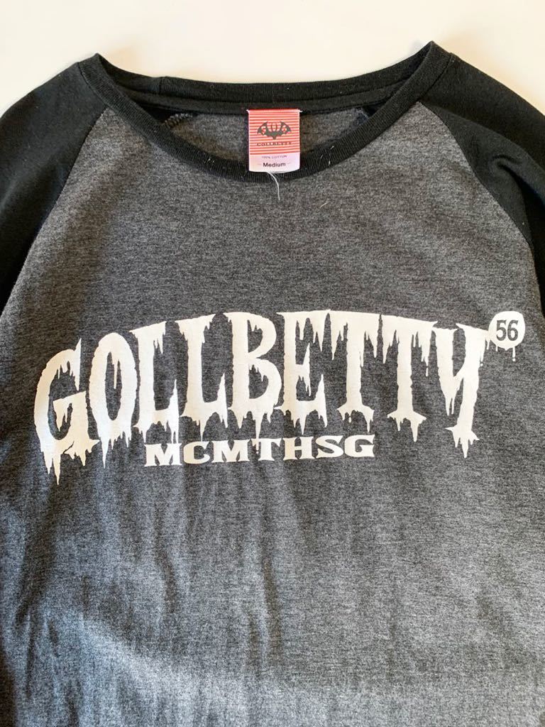 希少 レア GOLLBETTY バンドTシャツ ラグラン袖 ベースボールTシャツ ゴルベティ スカバンド オフィシャル Mサイズの画像3