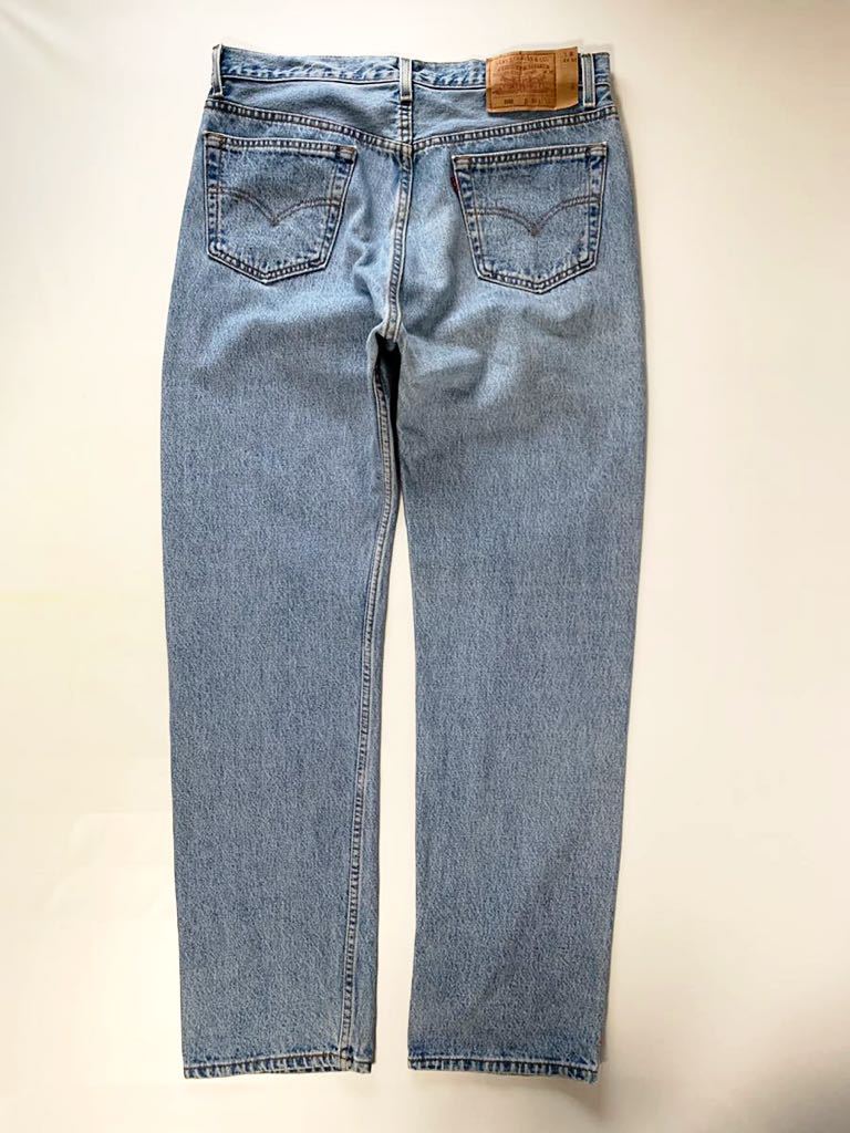 雰囲気抜群 Levi's 501 USA製 90's VINTAGE アイスブルー リペア リーバイス501 95年製 90年代 544刻印 35inch デニムパンツ Gパン 古着_画像3