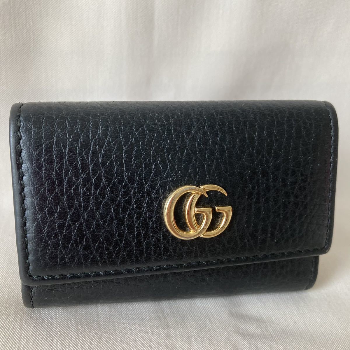 GUCCI グッチ 6連 キーケース マーモント ブラック 黒 極美品☆