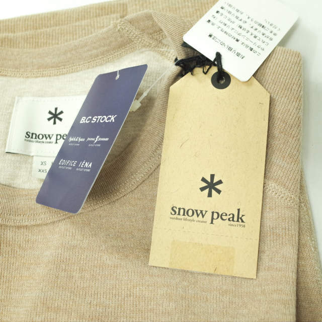  новый товар  snow peak  снег  пик  D/F Wool Knit Pullover  шерсть  вязаный  ... превышать  SW-15AU301 XS(JPN) Beige ... ... гриф  g6447