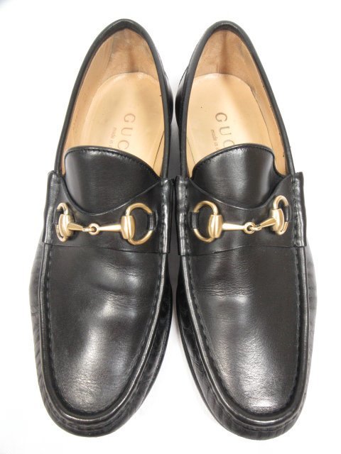 美品 【グッチ GUCCI】 ホースビットローファー size8.5E ブラック