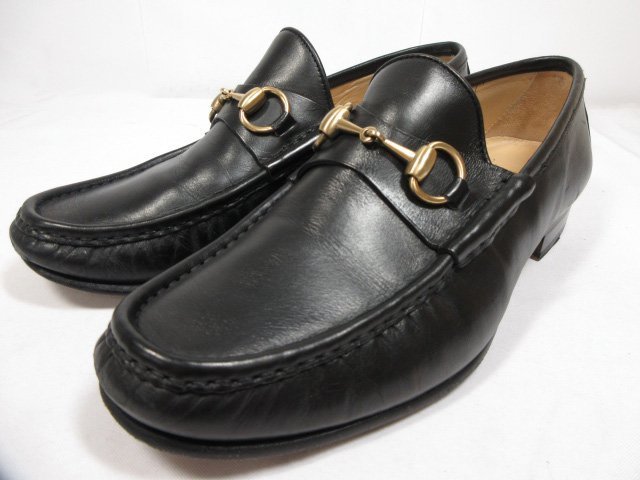 美品 【グッチ GUCCI】 ホースビットローファー size8.5E ブラック