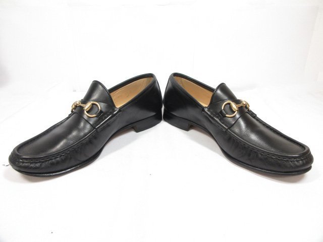 美品 【グッチ GUCCI】 ホースビットローファー size8.5E ブラック