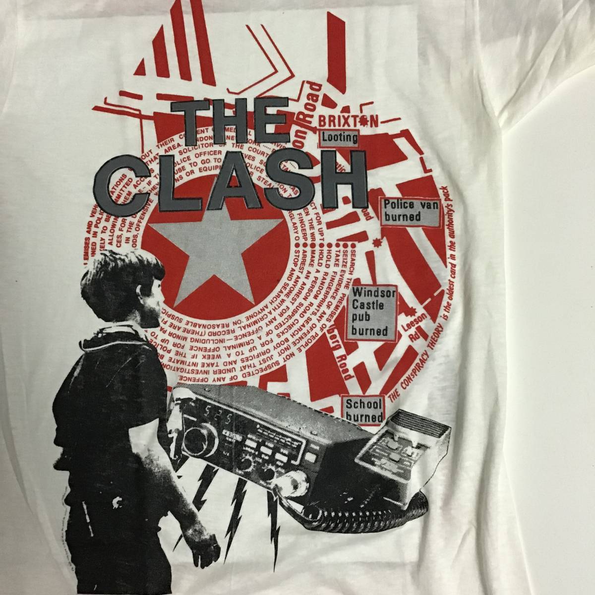 激レア デッドストック 1984 THE CLASH ザ クラッシュ Out Of Control コレクタブル ツアー Tシャツ パンク ロック / LEVIS 501 506 507 XX