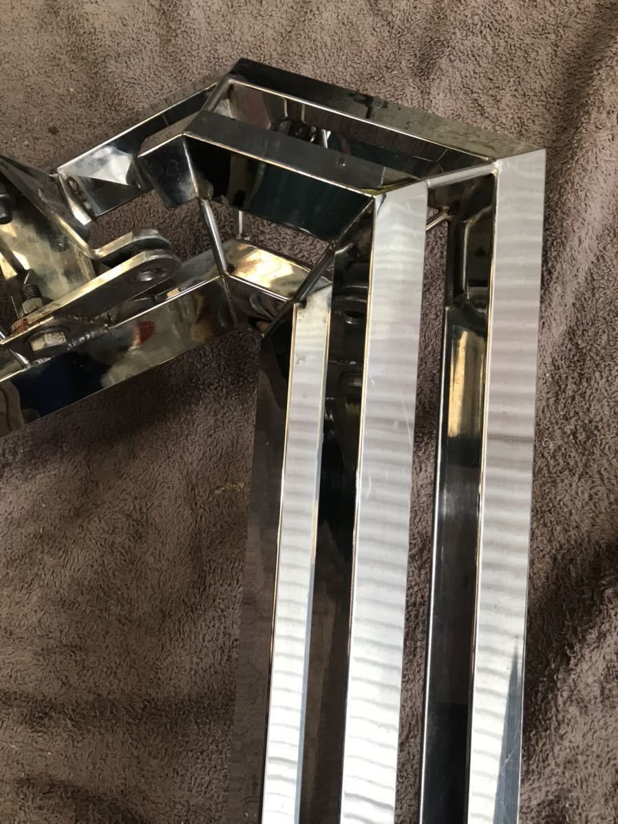 ミラーステー ステンレス 35角 起こし 3本 立体 迫力 デコトラ 4トン