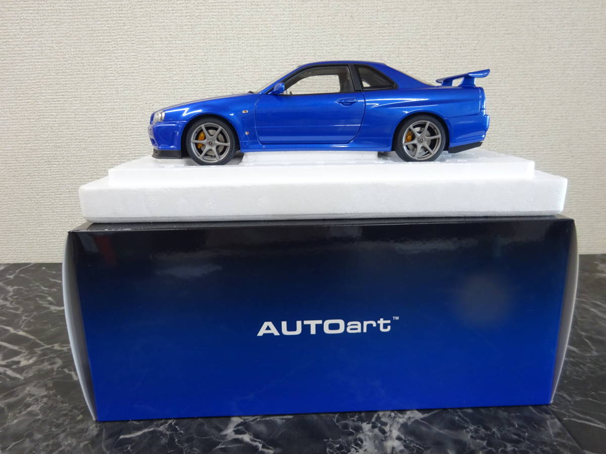 ミニカー】 AutoArt 1/18 日産 スカイライン GT-R R34 Vスペック II