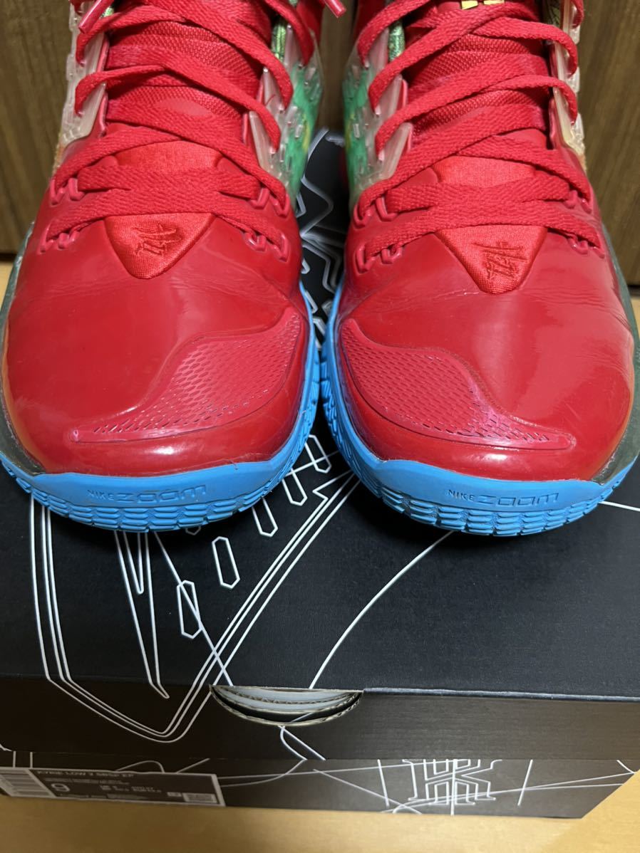 USED NIKE KYRIE LOW 2 SBSP EP MR. KRABS ナイキ カイリーロー2 ミスタークラブス スポンジボブ CJ6952-600 27㎝ US9_画像3