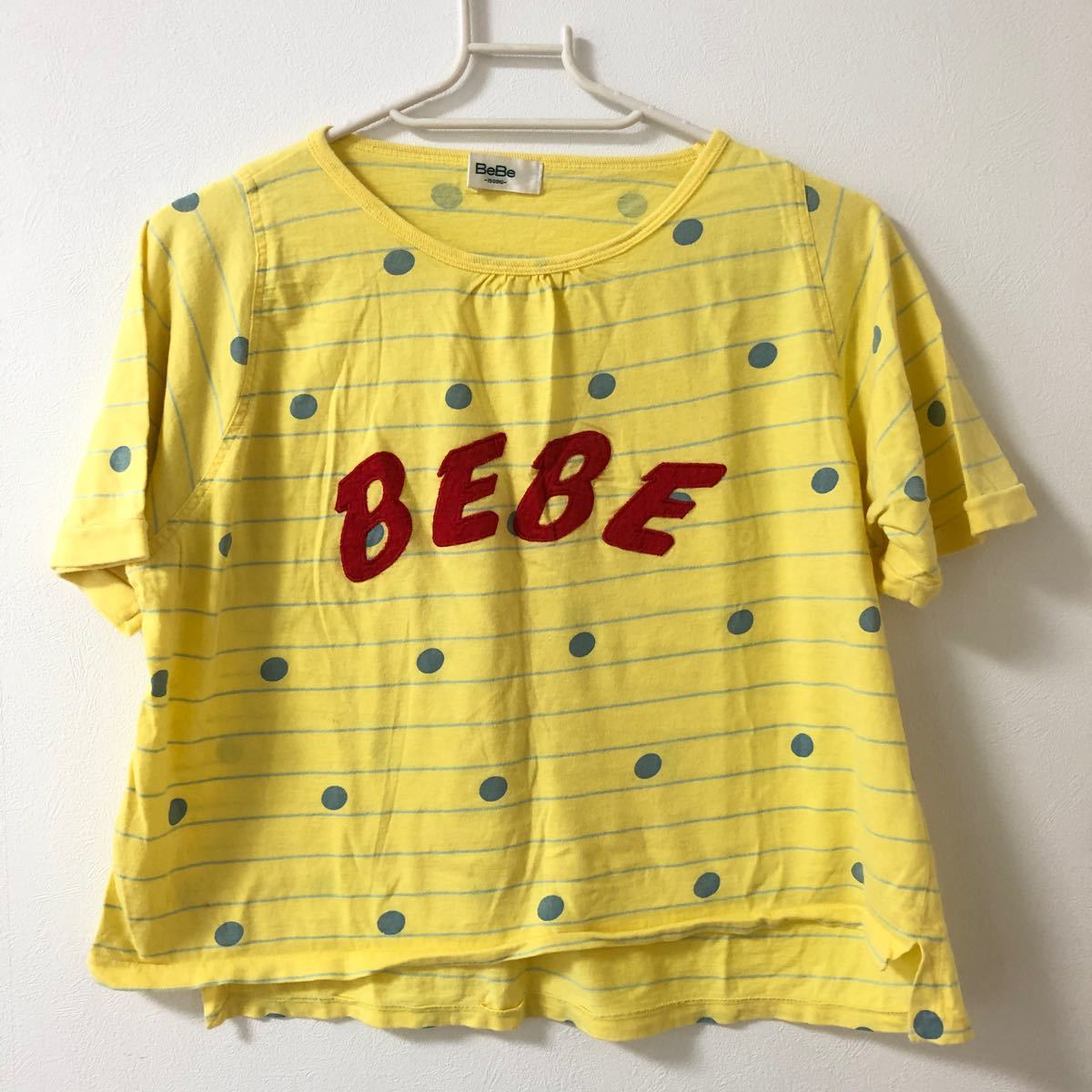 【レトロ可愛い】BeBe 女の子 ガールズ Tシャツ 150cm ベベ 半袖Tシャツ