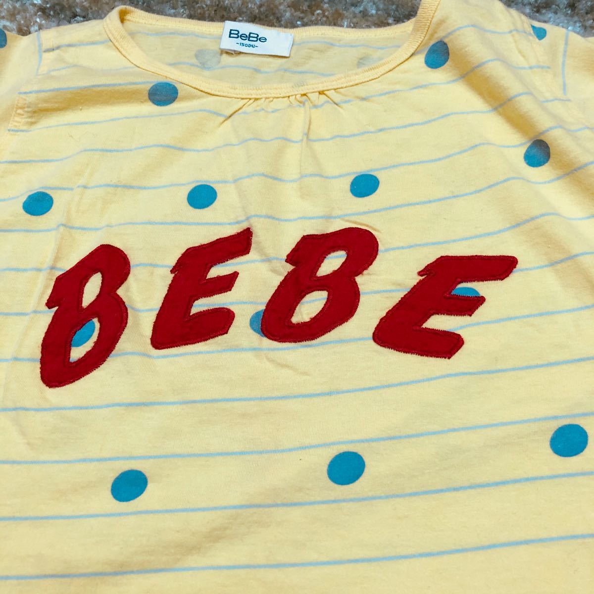 【レトロ可愛い】BeBe 女の子 ガールズ Tシャツ 150cm ベベ 半袖Tシャツ