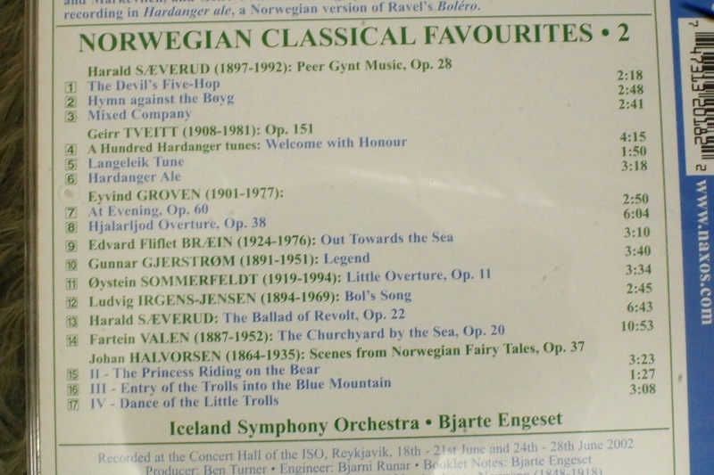 【クラシックCD】ノルウェー・クラシック名曲集・2 『ノルウェー童話から Op. 37』他/CD-15149_画像3