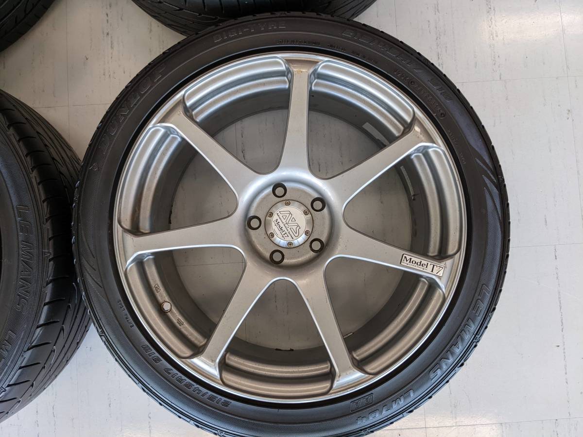 タイヤ、ホイール AVS モデルT7 17×7.5J オフセット＋50 PCD100 DUNLOP 