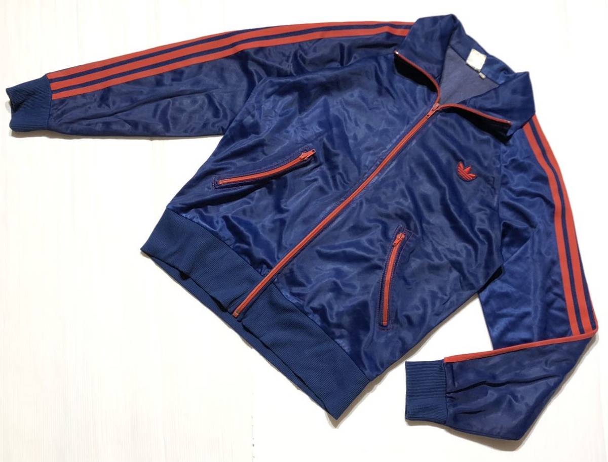 大好き adidas □ ヴィンテージ 70s アディダス 46 ネイビー×レッド