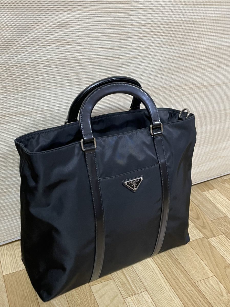 美品 プラダ PRADA ハンドバッグ トートバッグ ショルダーバッグ 2WAY