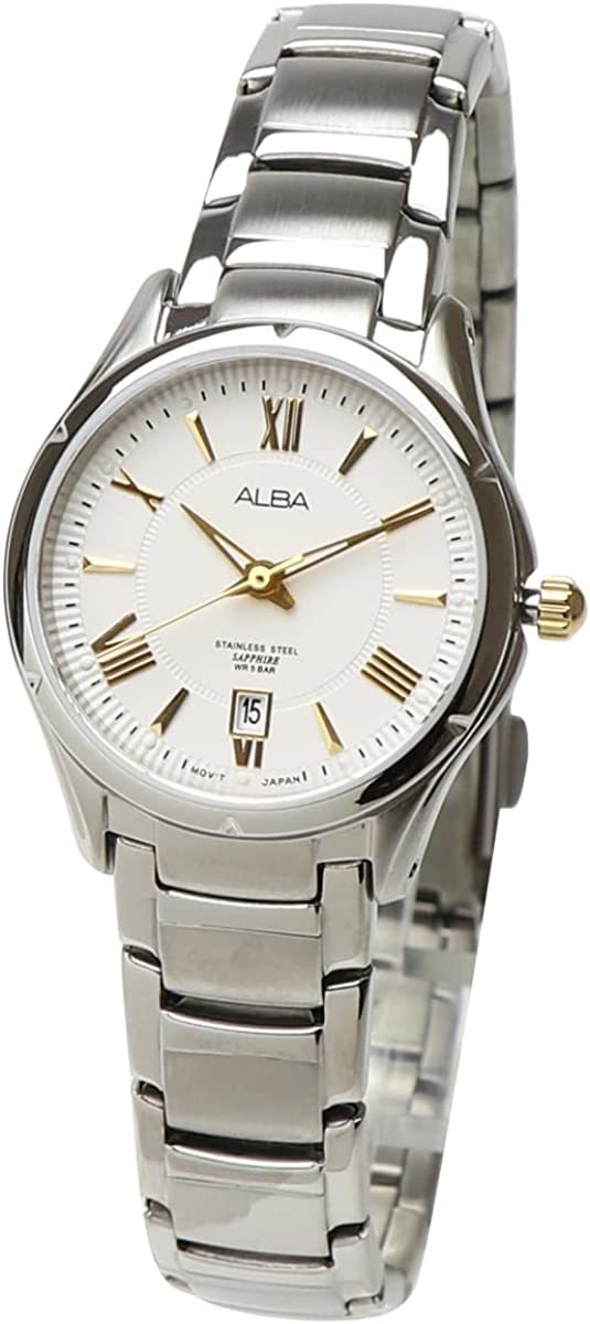 SEIKO セイコー ALBA アルバ AH7609X1 ホワイト ゴールド レディース