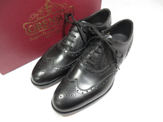 □HH未使用品 デッドストック 【GRENSON グレンソン】 フルブローグ 内