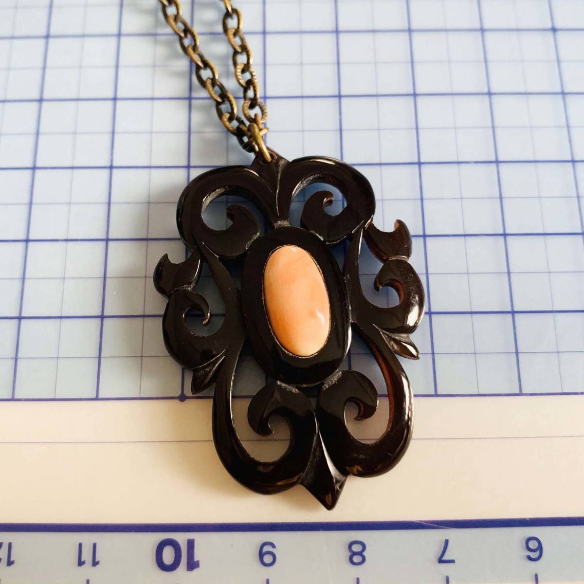 美品 天然珊瑚 鼈甲 ロングネックレス No.5074 | www.qmsbrasil.com.br