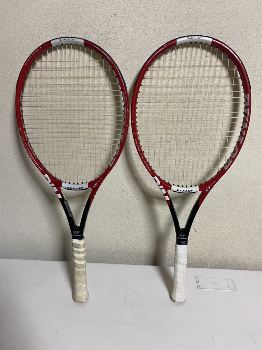 売切り！2本セット DUNLOP / ダンロップ 硬式テニス ラケット Diacluster RIM 3.0 GRIP SIZE 2 保管品_画像1