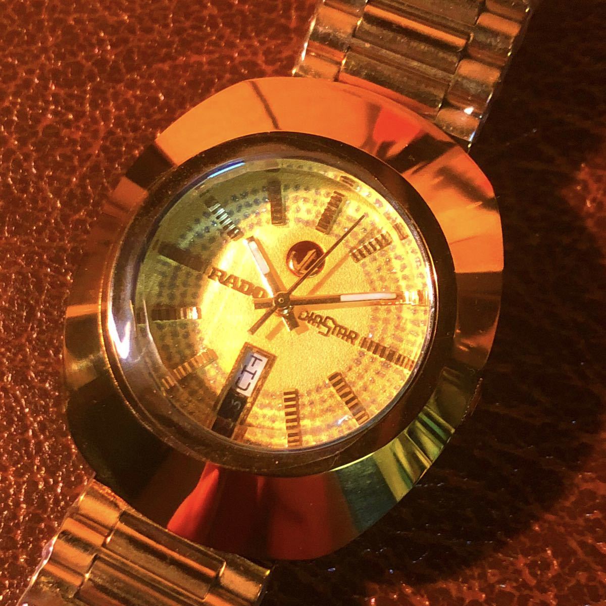 1円スタート 美品 RADO ラドー ダイヤスター ゴールド メンズ 腕時計