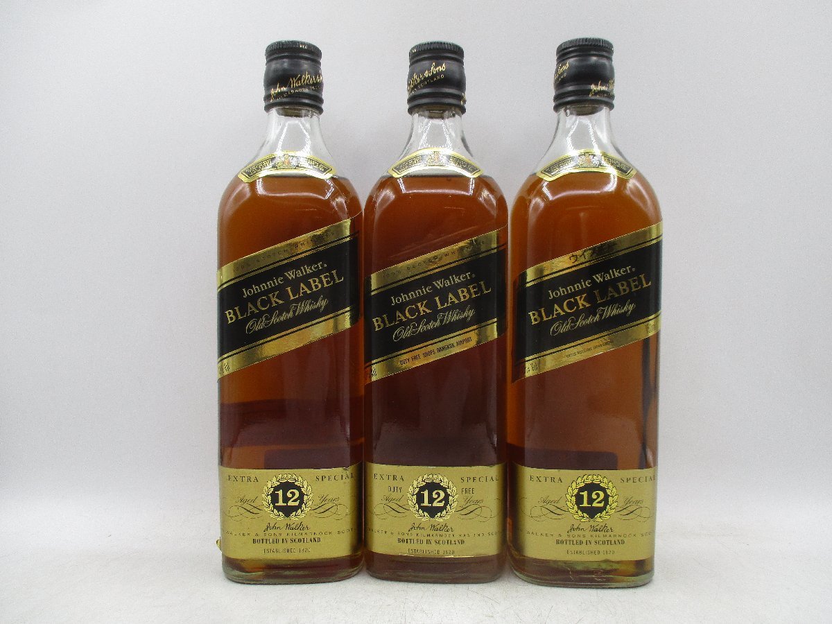12本セット】JOHNNIE WALKER BLACK LABEL 12年 ジョニー ウォーカー 黒
