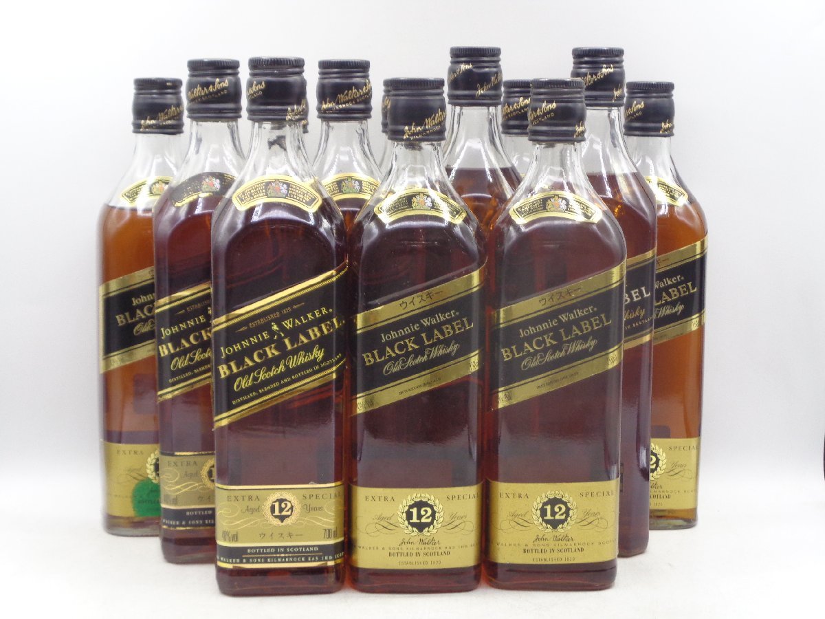 12本セット】JOHNNIE WALKER BLACK LABEL 12年 ジョニー ウォーカー 黒