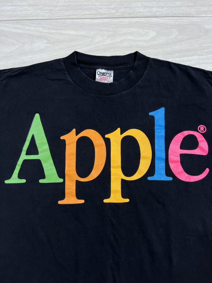 激レア スペシャル 90's USA製 ONEITA Apple Promo Tシャツ XL 野村訓