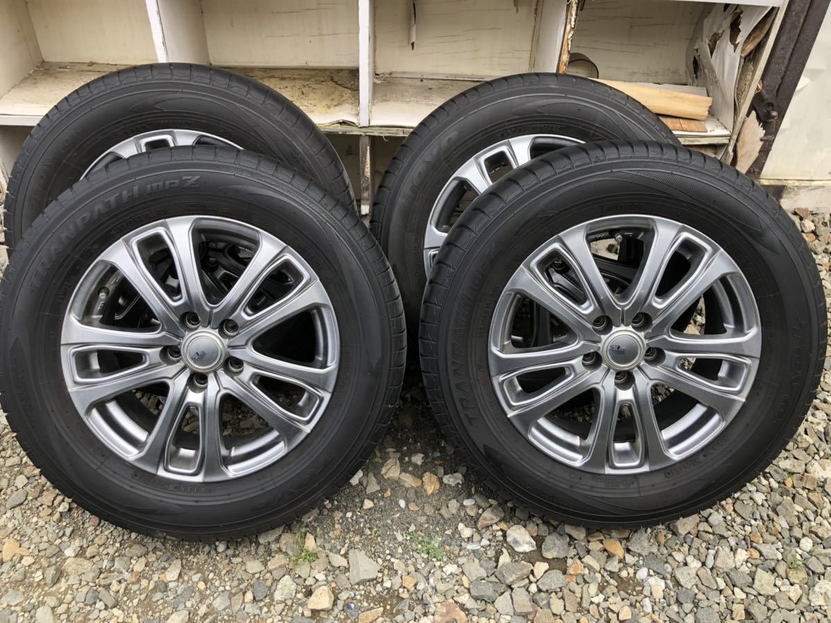 2021年製195/65R15 社外アルミ5欠 良品 4本セット プリウスなどに