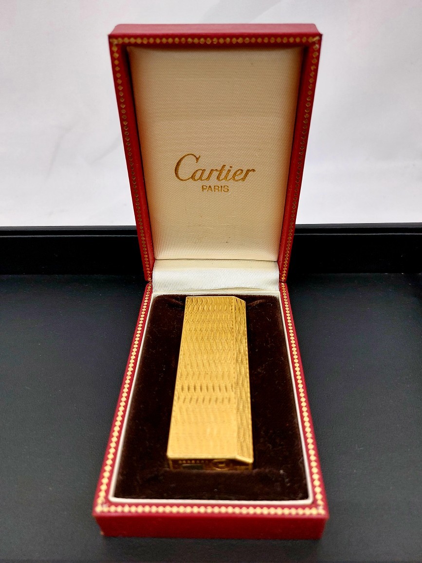 仙23 【ジャンク品】Cartier カルティエ ライター ペンタゴン ゴールド ケース付き タバコグッズ