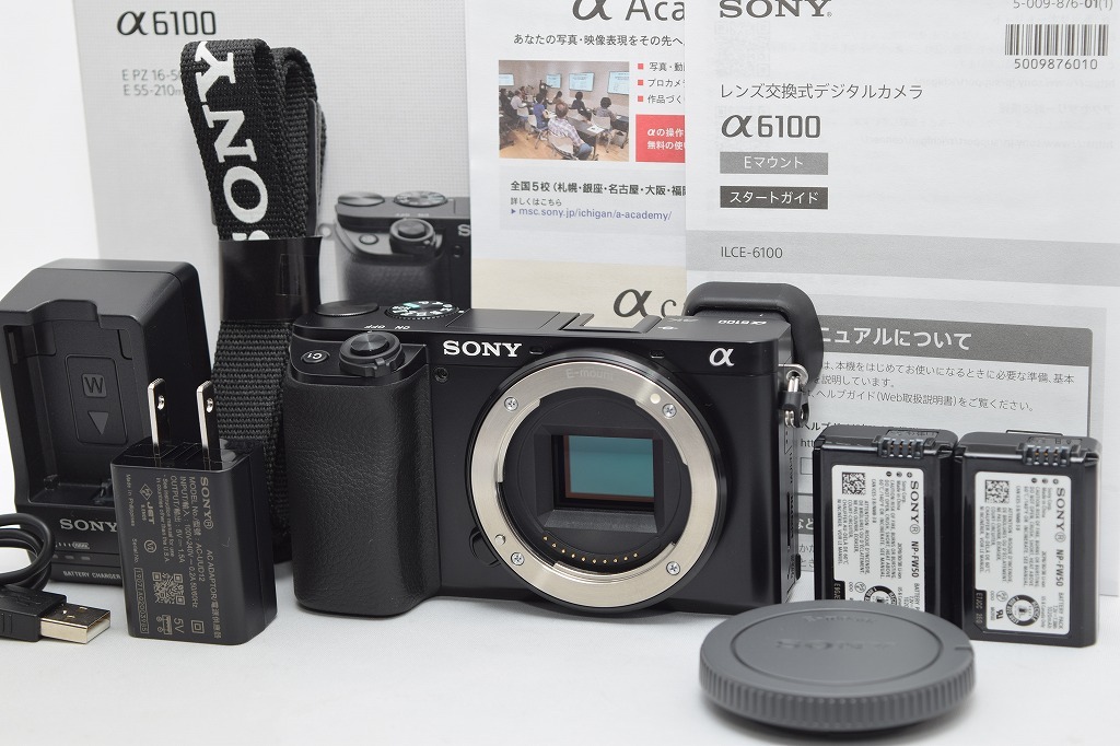 2年保証』 美品☆SONY ソニー α6100 ボディ ブラック ILCE-6100☆元箱