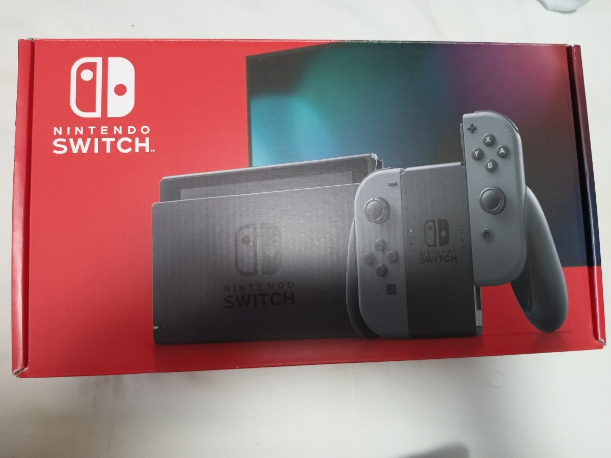 ニンテンドースイッチ Nintendo switch 本体 グレー 新型 美品-
