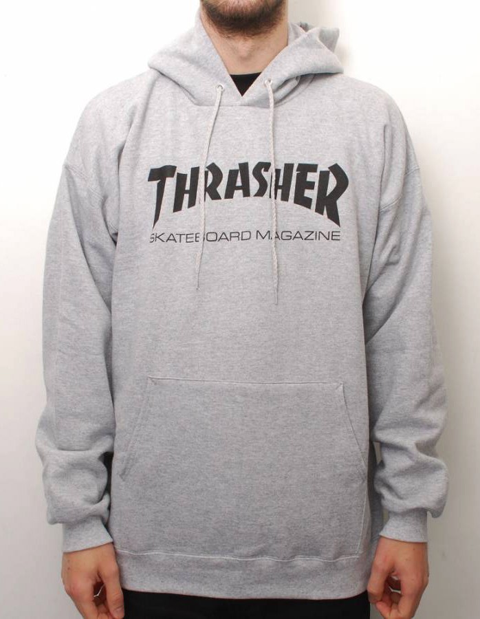 Thrasher Magazine (スラッシャー マガジン) (US企画) パーカー フード プルオーバー Skate Mag Pullover Hood Grey スケボー_画像1